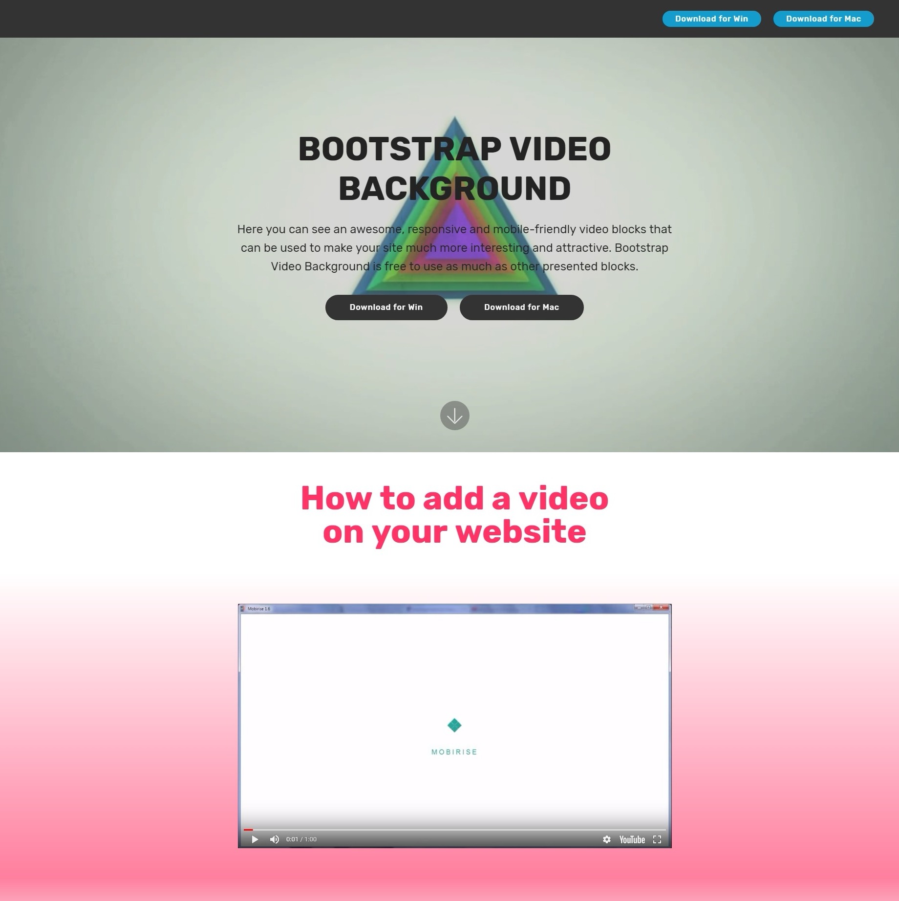 Slick CSS Bootstrap Modal Video Players and Collapse Menu Templates Intended For Free Html Menu Templates