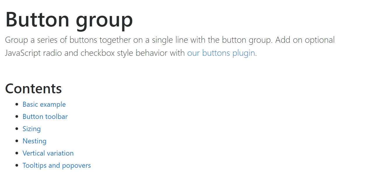 Bootstrap button group  main documentation