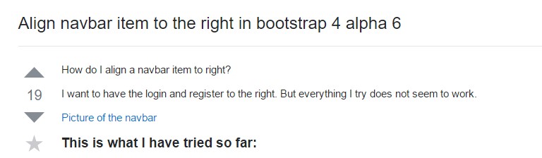  Adjust navbar  object to the right  inside Bootstrap 4 alpha 6