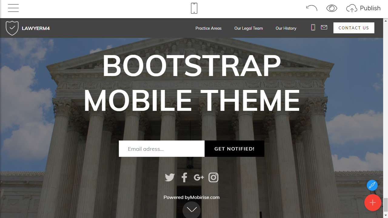 Bootstrap Mobile Template