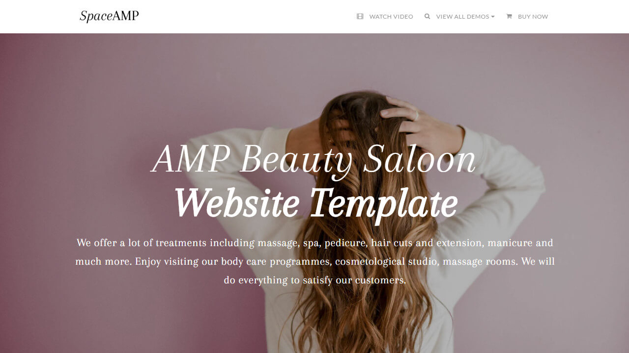 AMP Beauty Salon Website Template